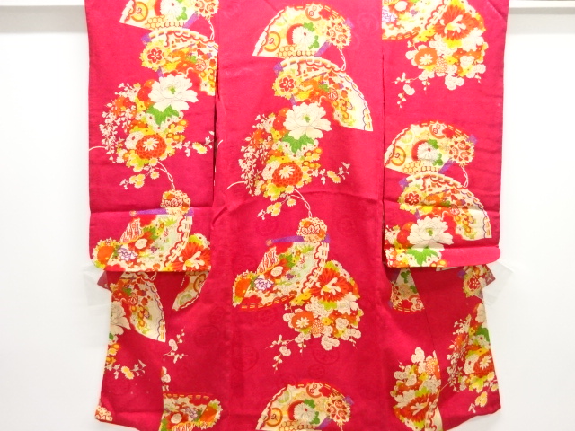 Japanese Kimono / Chirimen Kinsha Silk